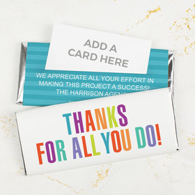 Personalized Thanks For All You Do Business Card Chocolate Bar
