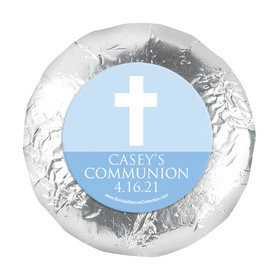 Personalized Boy First Communion Religious Symbols 1.25" Stickers (48 Stickers)