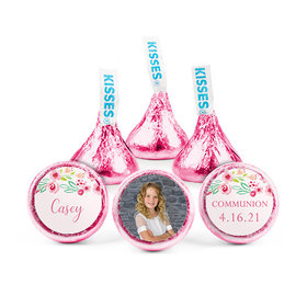 Personalized Bonnie Marcus Girl First Communion Floral Elegance Hershey's Kisses