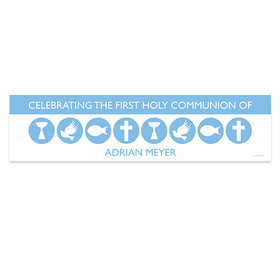 Personalized Bonnie Marcus Boy Communion Religious Icons 5 Ft. Banner
