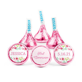 Personalized Bonnie Marcus Girl 1st Communion Floral Arrangement Hershey's Kisses