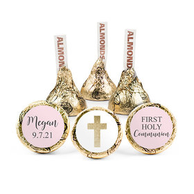 Personalized Bonnie Marcus Girl First Communion Shimmering Cross Hershey's Kisses