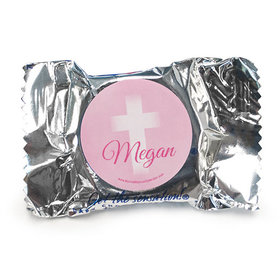 Personalized Girl First Communion Faded Cross York Peppermint Patties