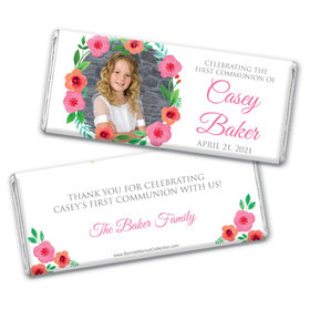 Personalized Bonnie Marcus Girl First Communion Bold Florals Chocolate Bars