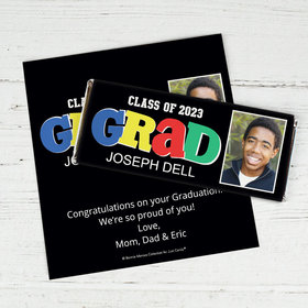 Personalized Bonnie Marcus Collection Colorful Graduation Chocolate Bar Wrappers