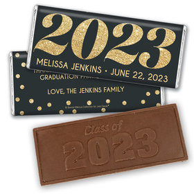 Personalized Bonnie Marcus Year of Glitter Graduation Embossed Chocolate Bar