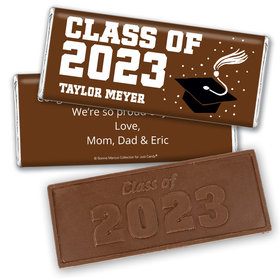 Personalized Bonnie Marcus Collection Grad Cap Graduation Embossed Chocolate Bar
