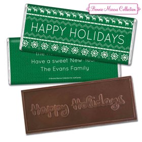 Bonnie Marcus Collection Christmas Personalized Embossed Chocolate Bar