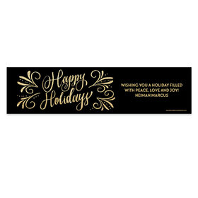 Personalized Bonnie Marcus Happy Holidays Flourish 5 Ft. Banner