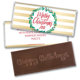 Personalized Bonnie Marcus Christmas Chic Embossed Chocolate Bar & Wrapper