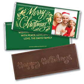 Personalized Bonnie Marcus Festive Leaves Photo Embossed Chocolate Bar & Wrapper