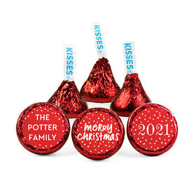 Personalized Bonnie Marcus Christmas Jolly Red Hershey's Kisses