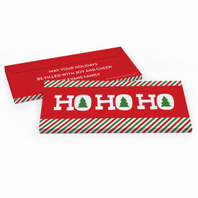 Deluxe Personalized Christmas Ho Ho Ho's Chocolate Bar in Gift Box