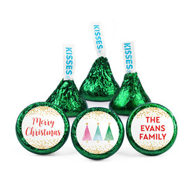 Personalized Bonnie Marcus Christmas Shimmering Pines Hershey's Kisses