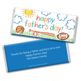 Personalized Bonnie Marcus Collection Father's Day Sports Chocolate Bar & Wrapper