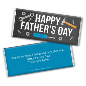 Personalized Bonnie Marcus Collection Father's Day Tools Chocolate Bar & Wrapper