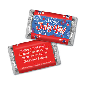Personalized Bonnie Marcus Fireworks Independence Day Hershey's Miniatures Wrappers
