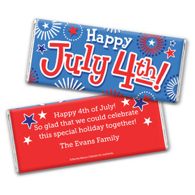 Personalized Bonnie Marcus Independence Day Fireworks Chocolate Bar & Wrapper