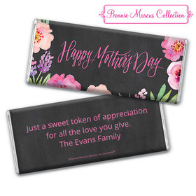 Bonnie Marcus Collection Mother's Day Personalized Chocolate Bar Chocolate & Wrapper Floral Embrace Mother's Day Favors