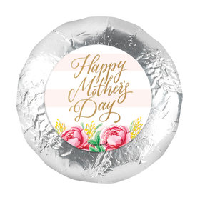 Bonnie Marcus Mother's Day Pink Flowers 1.25in Stickers (48 Stickers)