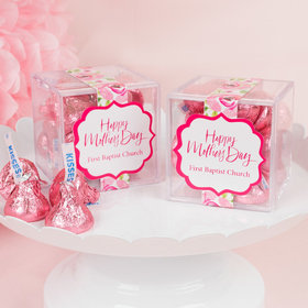 Personalized Mother's Day JUST CANDY® favor cube with Hershey's Kisses