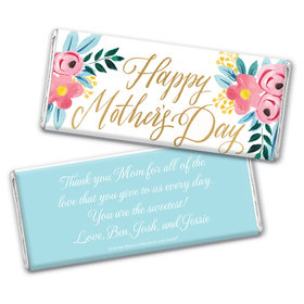 Personalized Bonnie Marcus Mother's Day Floral Chocolate Bar & Wrapper