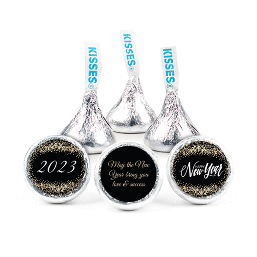 Personalized Bonnie Marcus New Year's Eve Bubbles Hershey's Kisses