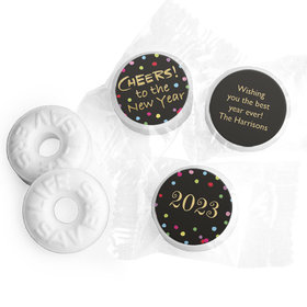 Personalized New Year's Eve Cheery Rainbow Dots Life Savers Mints