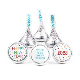Personalized Bonnie Marcus New Year's Eve Dazzling Dots Hershey's Kisses