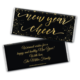 Personalized New Years Cheer Hershey's Chocolate Bar & Wrapper