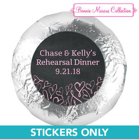 Bonnie Marcus Collection Rehearsal Dinner Sweetheart Swirl 1.25" Stickers (48 Stickers)