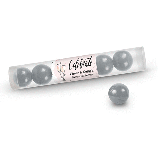 Bonnie Marcus Collection Personalized Gumball Tube The Bubbly Custom Rehearsal Dinner (12 Pack)