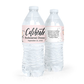 Personalized Rehearsal Dinner Bubbly Water Bottle Sticker Labels (5 Labels)