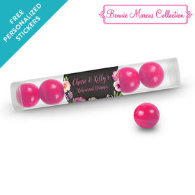 Bonnie Marcus Collection Personalized Gumball Tube Floral Embrace Rehearsal Dinner Favors (12 Pack)