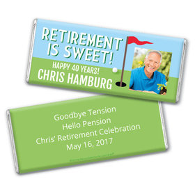 Personalized Bonnie Marcus Collection Retirement Gone Golfin' Chocolate Bar