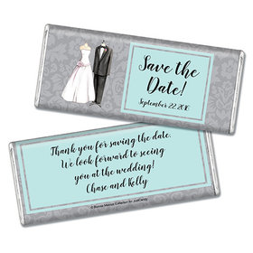 Bonnie Marcus Collection Personalized Chocolate Bar Chocolate and Wrapper Forever Together Save the Date Favor