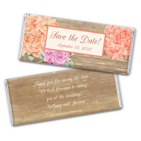 Bonnie Marcus Collection Personalized Chocolate Bar Wrappers Chocolate and Wrapper Blooming Joy Save the Date