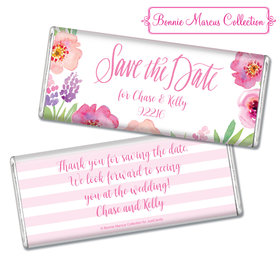 Bonnie Marcus Collection Personalized Chocolate Bar Chocolate & Wrapper Floral Embrace Save the Date Favors