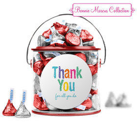 Bonnie Marcus Collection Teacher Appreciation Colorful Thank You Red Paint Can with Sticker