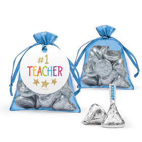 Bonnie Marcus Teacher Appreciation Gold Star Hershey's Kisses in Organza Bags with Gift Tag