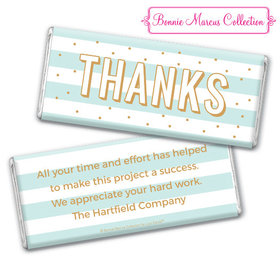 Personalized Bonnie Marcus Thank You Stripes and Dots Chocolate Bar & Wrapper