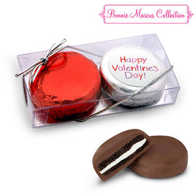 Happy Valentine's Day Message 2Pk Chocolate Covered Oreo Cookies