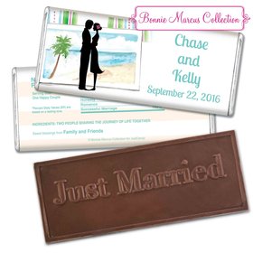 Bonnie Marcus Collection Personalized Embossed Chocolate Bar Wedding Favors Tropical I Do Wedding