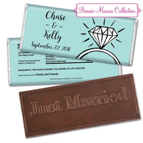 Bonnie Marcus Collection Personalized Embossed Chocolate Bar Chocolate and Wrapper Last Fling Wedding Favors