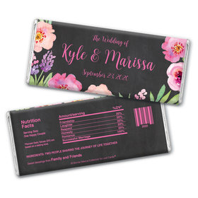 Personalized Bonnie Marcus Floral Embrace Chocolate Bar Wrappers Only