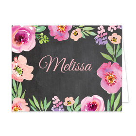 Bonnie Marcus Collection Watercolor Floral Chalboard Birthday Thank You