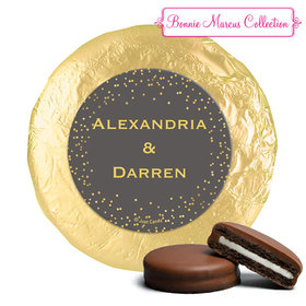 Personalized Bonnie Marcus Wedding Divine Gold Milk Chocolate Covered Oreos