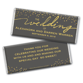 Personalized Bonnie Marcus Wedding Divine Gold Chocolate Bar & Wrapper