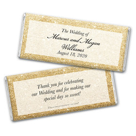 Personalized Bonnie Marcus Wedding All That Glitters Chocolate Bar Wrappers Only