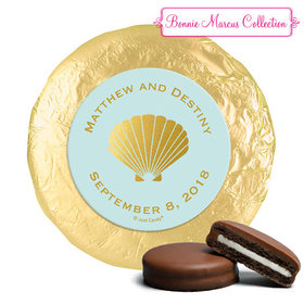 Personalized Bonnie Marcus Wedding Siren's Shell Milk Chocolate Covered Oreos
